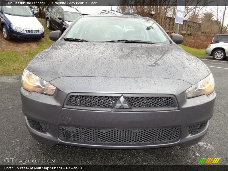 Graphite Gray Pearl / Black 2009 Mitsubishi Lancer DE