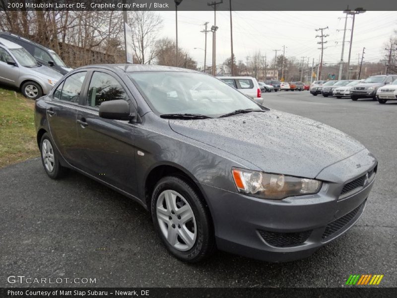 Graphite Gray Pearl / Black 2009 Mitsubishi Lancer DE