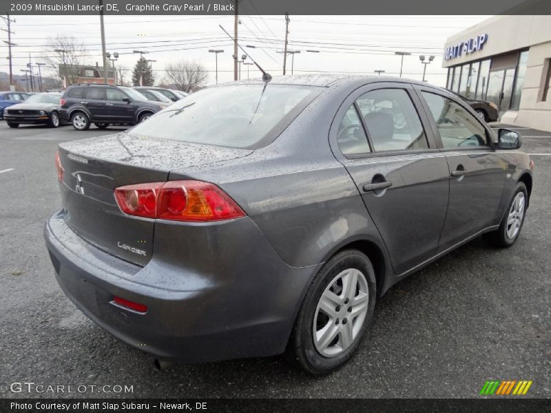 Graphite Gray Pearl / Black 2009 Mitsubishi Lancer DE