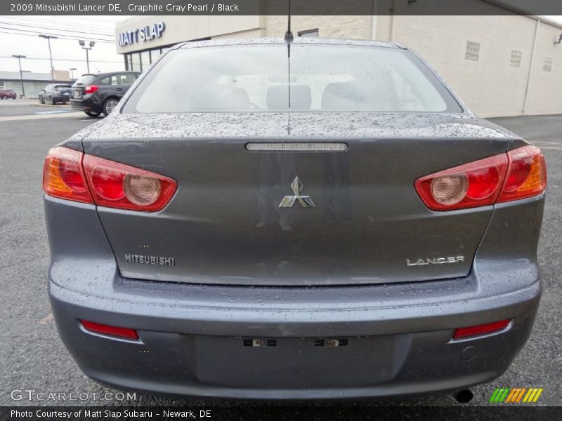 Graphite Gray Pearl / Black 2009 Mitsubishi Lancer DE
