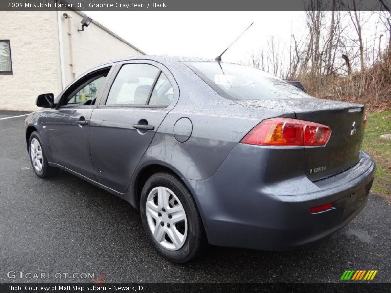 Graphite Gray Pearl / Black 2009 Mitsubishi Lancer DE