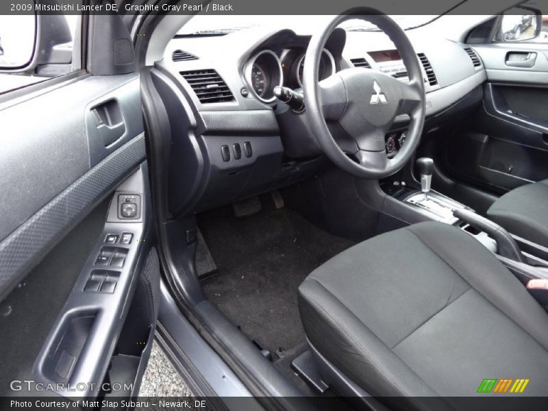 Graphite Gray Pearl / Black 2009 Mitsubishi Lancer DE
