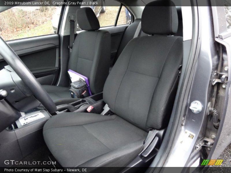 Graphite Gray Pearl / Black 2009 Mitsubishi Lancer DE