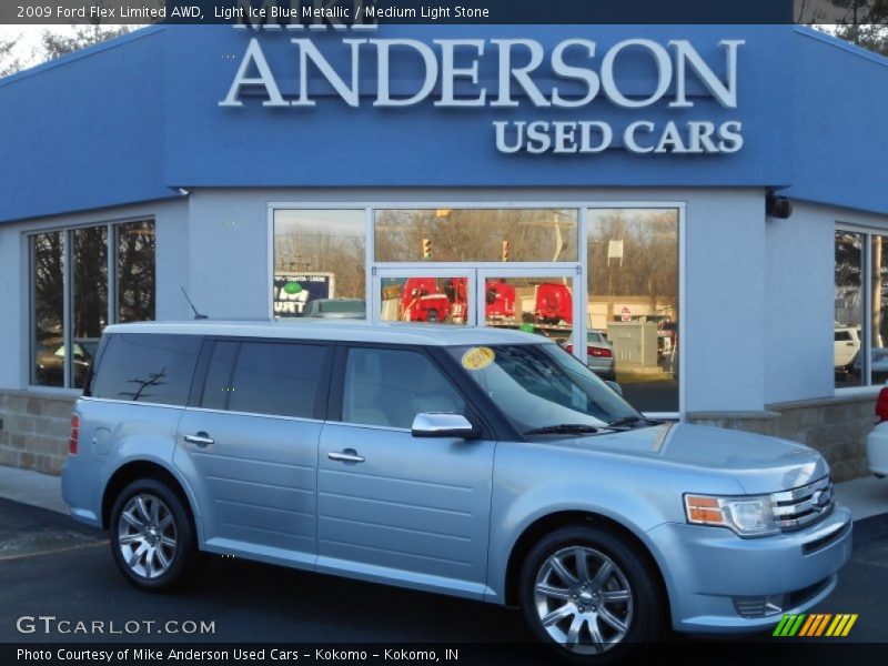 Light Ice Blue Metallic / Medium Light Stone 2009 Ford Flex Limited AWD