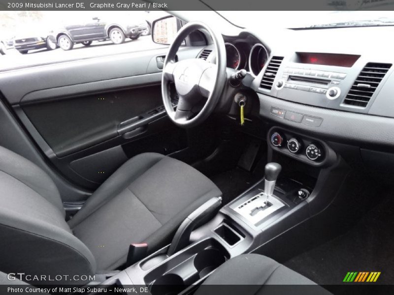 Graphite Gray Pearl / Black 2009 Mitsubishi Lancer DE