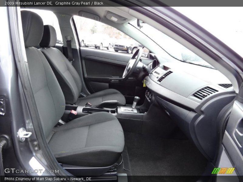 Graphite Gray Pearl / Black 2009 Mitsubishi Lancer DE