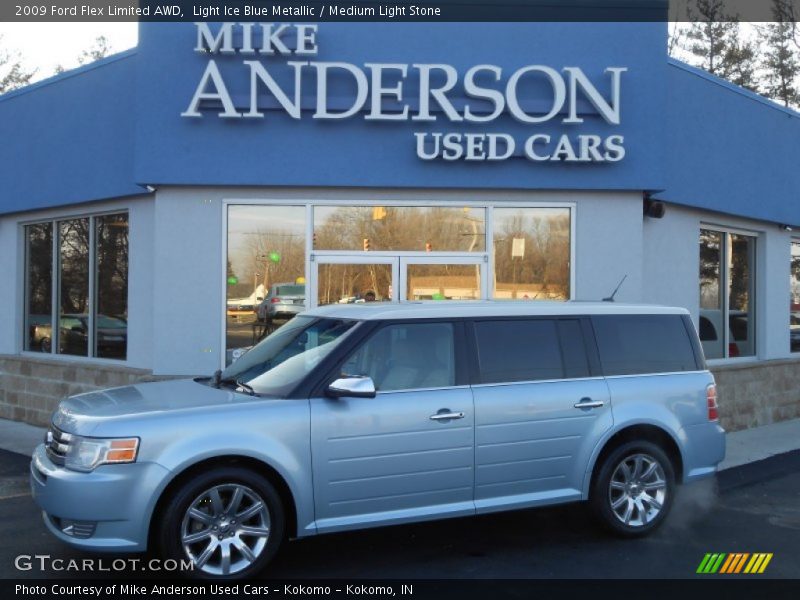 Light Ice Blue Metallic / Medium Light Stone 2009 Ford Flex Limited AWD