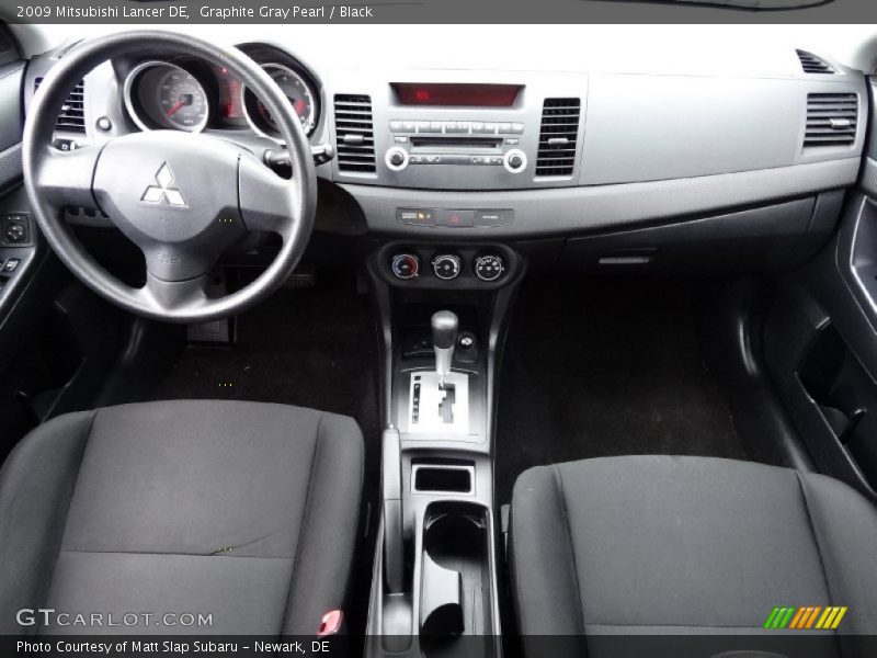 Graphite Gray Pearl / Black 2009 Mitsubishi Lancer DE