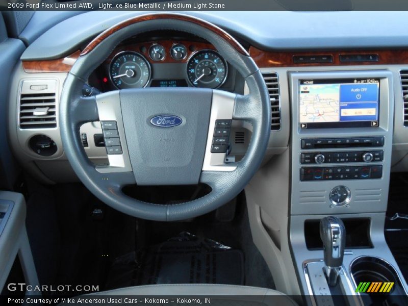 Light Ice Blue Metallic / Medium Light Stone 2009 Ford Flex Limited AWD