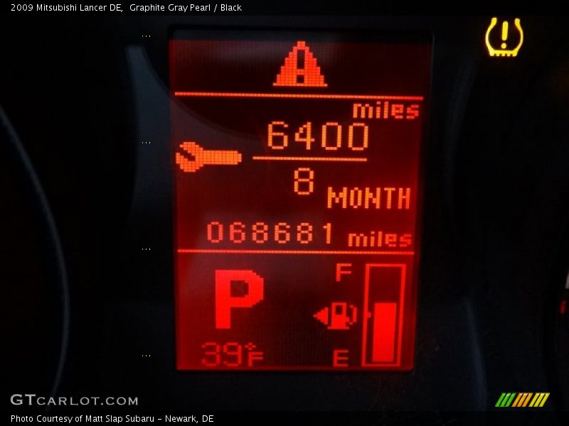 Graphite Gray Pearl / Black 2009 Mitsubishi Lancer DE