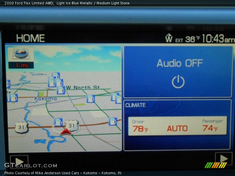 Light Ice Blue Metallic / Medium Light Stone 2009 Ford Flex Limited AWD