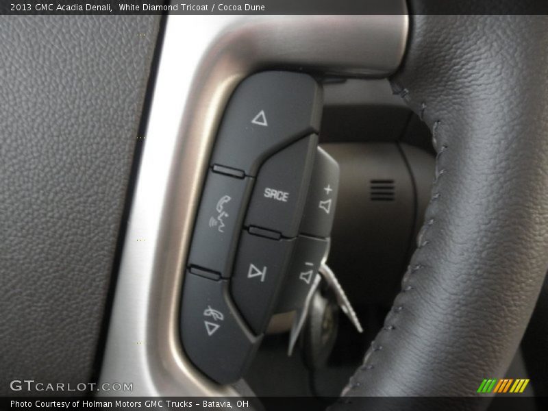 White Diamond Tricoat / Cocoa Dune 2013 GMC Acadia Denali