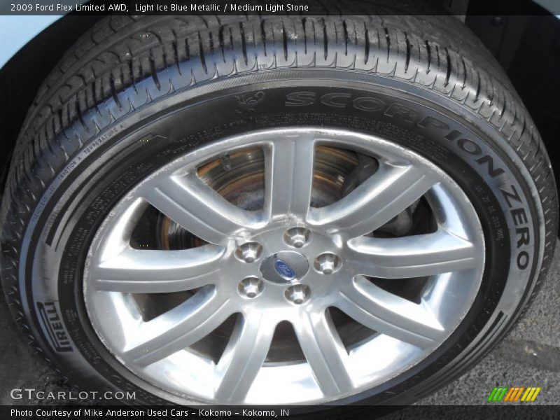 Light Ice Blue Metallic / Medium Light Stone 2009 Ford Flex Limited AWD