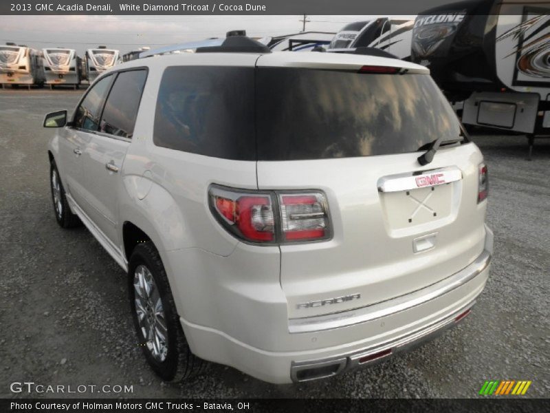 White Diamond Tricoat / Cocoa Dune 2013 GMC Acadia Denali