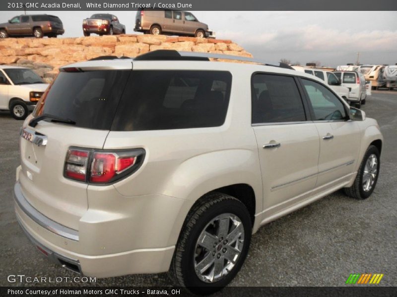 White Diamond Tricoat / Cocoa Dune 2013 GMC Acadia Denali