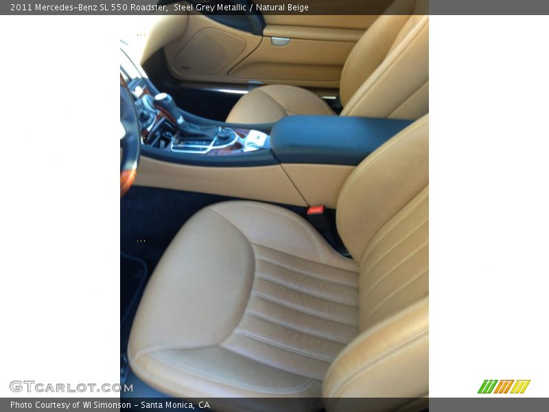Steel Grey Metallic / Natural Beige 2011 Mercedes-Benz SL 550 Roadster
