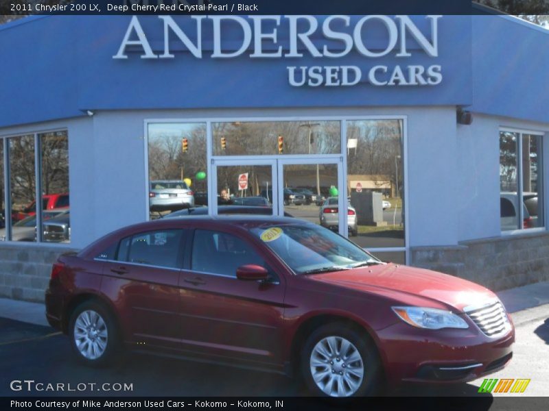 Deep Cherry Red Crystal Pearl / Black 2011 Chrysler 200 LX