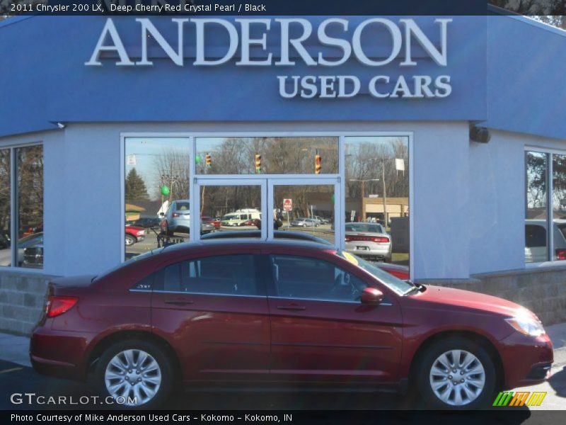 Deep Cherry Red Crystal Pearl / Black 2011 Chrysler 200 LX