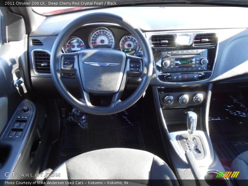 Deep Cherry Red Crystal Pearl / Black 2011 Chrysler 200 LX