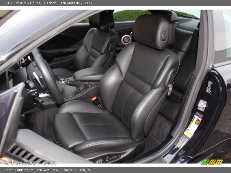 Front Seat of 2010 M6 Coupe