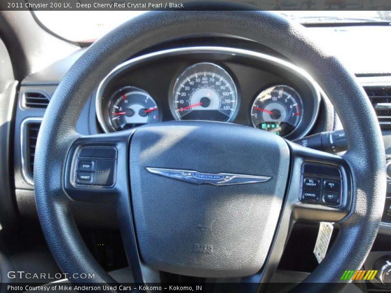 Deep Cherry Red Crystal Pearl / Black 2011 Chrysler 200 LX