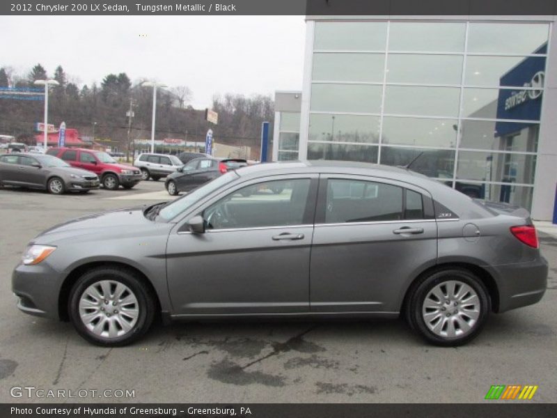 Tungsten Metallic / Black 2012 Chrysler 200 LX Sedan