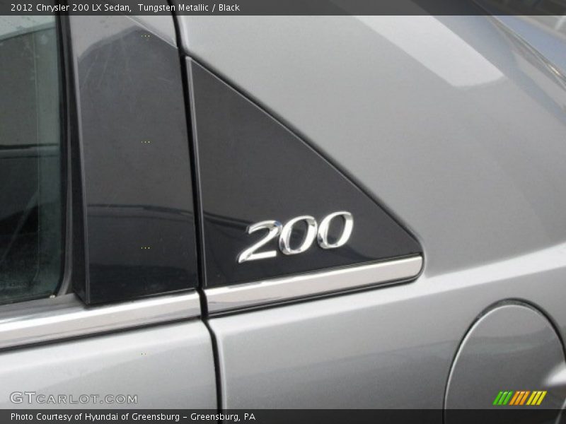 Tungsten Metallic / Black 2012 Chrysler 200 LX Sedan