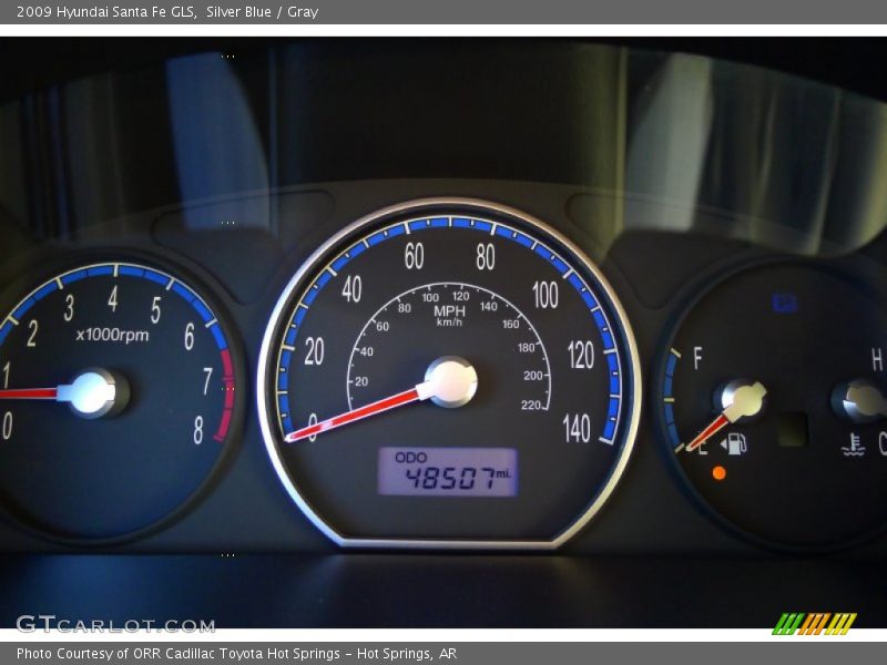 Silver Blue / Gray 2009 Hyundai Santa Fe GLS