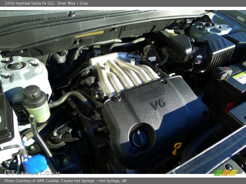 Silver Blue / Gray 2009 Hyundai Santa Fe GLS