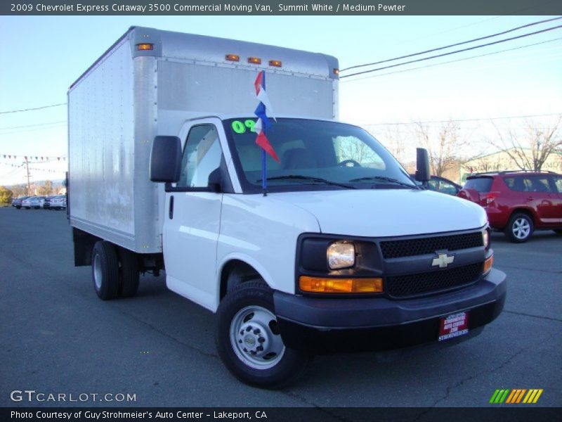 Summit White / Medium Pewter 2009 Chevrolet Express Cutaway 3500 Commercial Moving Van