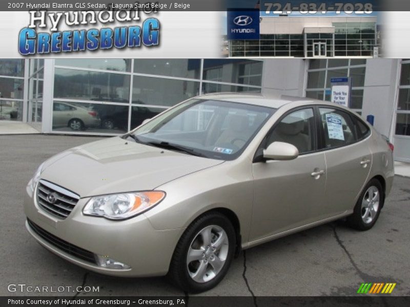 Laguna Sand Beige / Beige 2007 Hyundai Elantra GLS Sedan