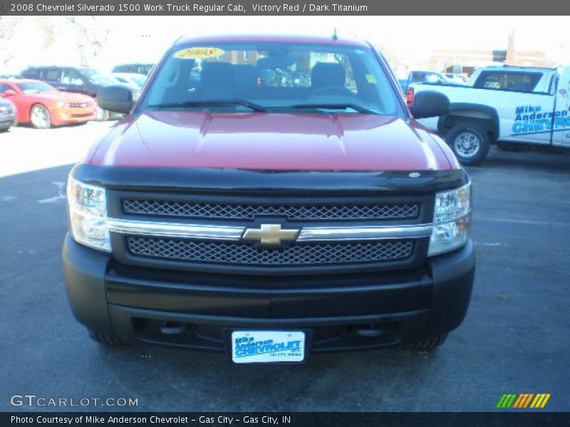 Victory Red / Dark Titanium 2008 Chevrolet Silverado 1500 Work Truck Regular Cab