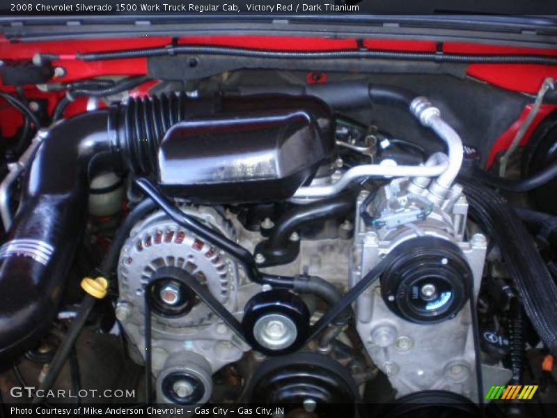 Victory Red / Dark Titanium 2008 Chevrolet Silverado 1500 Work Truck Regular Cab