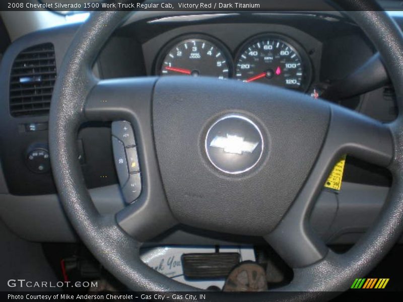 Victory Red / Dark Titanium 2008 Chevrolet Silverado 1500 Work Truck Regular Cab