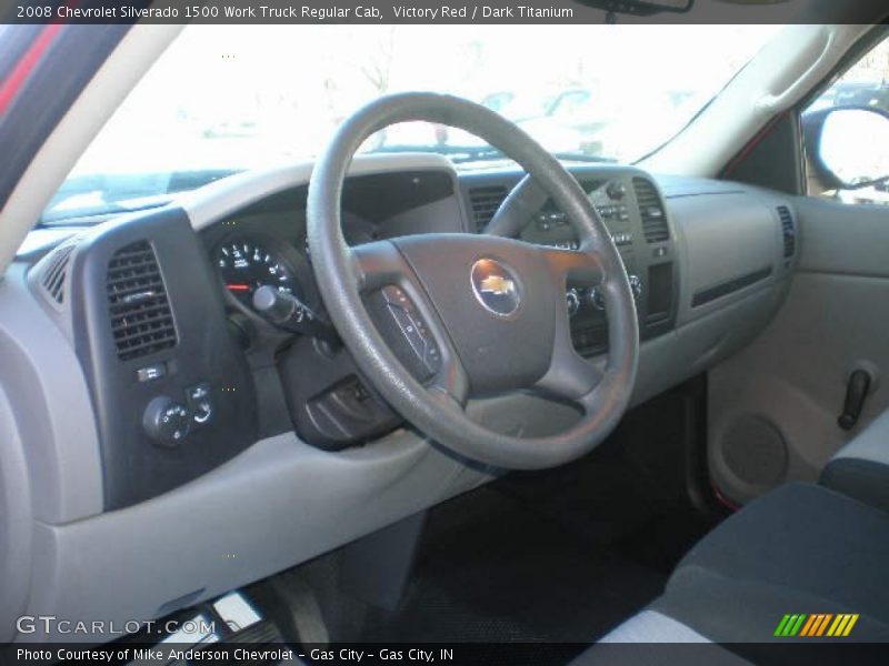 Victory Red / Dark Titanium 2008 Chevrolet Silverado 1500 Work Truck Regular Cab