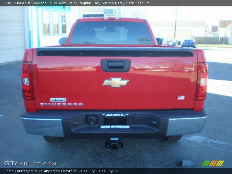 Victory Red / Dark Titanium 2008 Chevrolet Silverado 1500 Work Truck Regular Cab