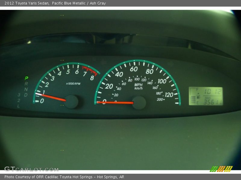 Pacific Blue Metallic / Ash Gray 2012 Toyota Yaris Sedan