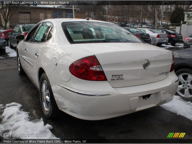 White Opal / Neutral 2007 Buick LaCrosse CX