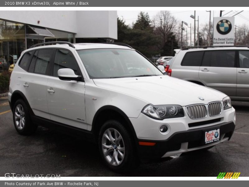 Alpine White / Black 2010 BMW X3 xDrive30i