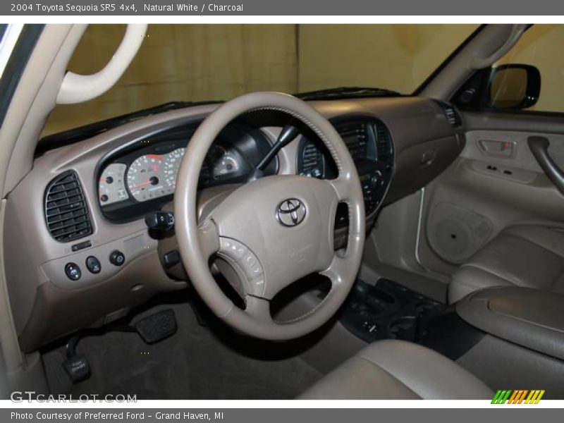 Natural White / Charcoal 2004 Toyota Sequoia SR5 4x4
