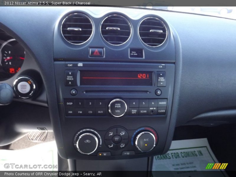 Super Black / Charcoal 2012 Nissan Altima 2.5 S