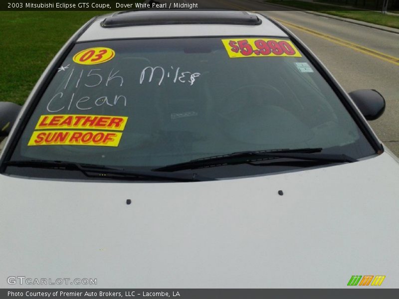 Dover White Pearl / Midnight 2003 Mitsubishi Eclipse GTS Coupe