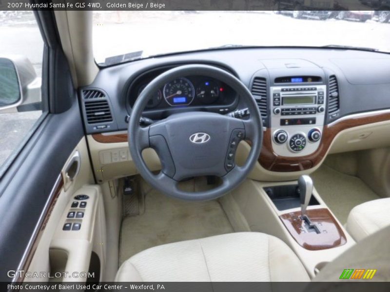 Golden Beige / Beige 2007 Hyundai Santa Fe GLS 4WD
