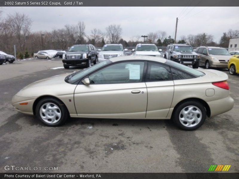 Gold / Tan 2002 Saturn S Series SC2 Coupe