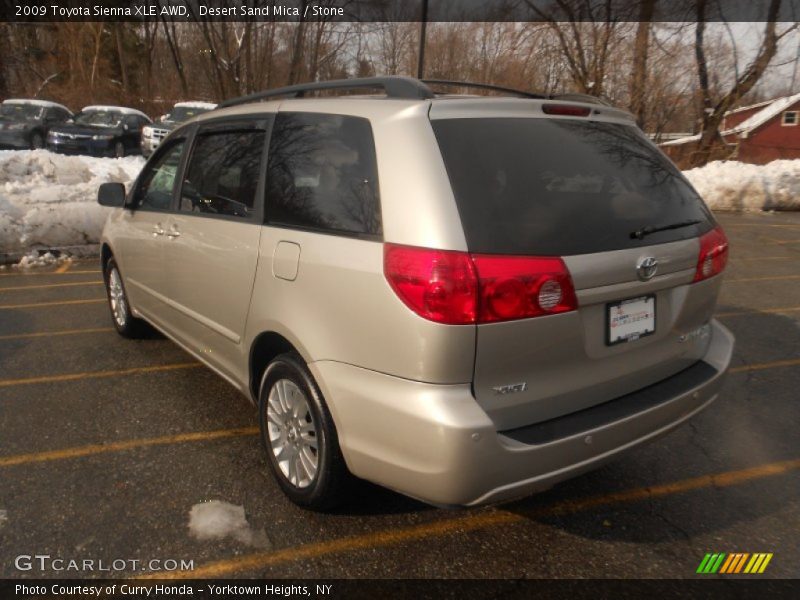 Desert Sand Mica / Stone 2009 Toyota Sienna XLE AWD