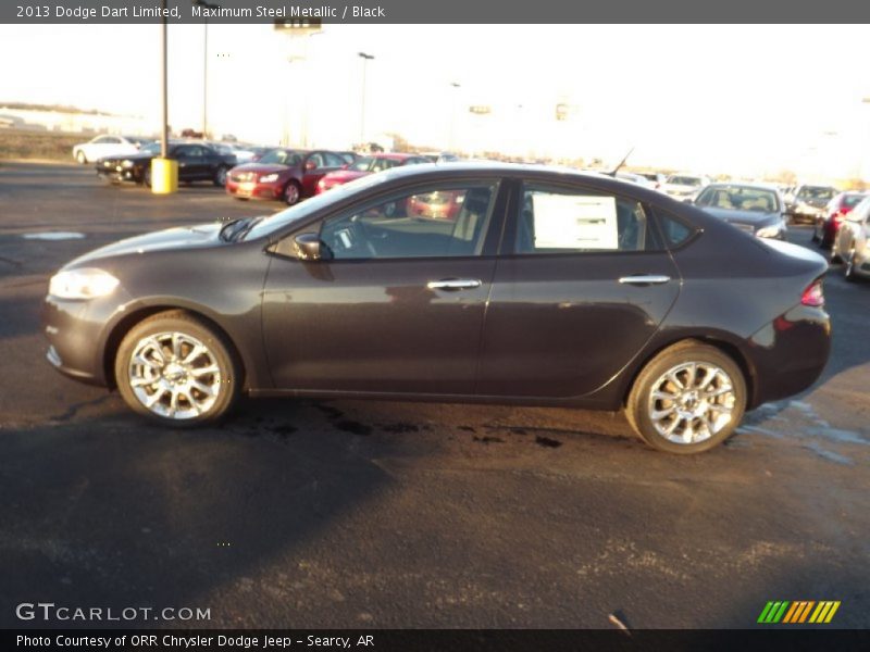 Maximum Steel Metallic / Black 2013 Dodge Dart Limited
