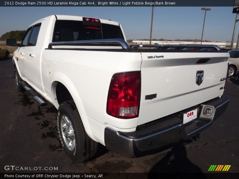 Bright White / Light Pebble Beige/Bark Brown 2012 Dodge Ram 2500 HD Laramie Mega Cab 4x4