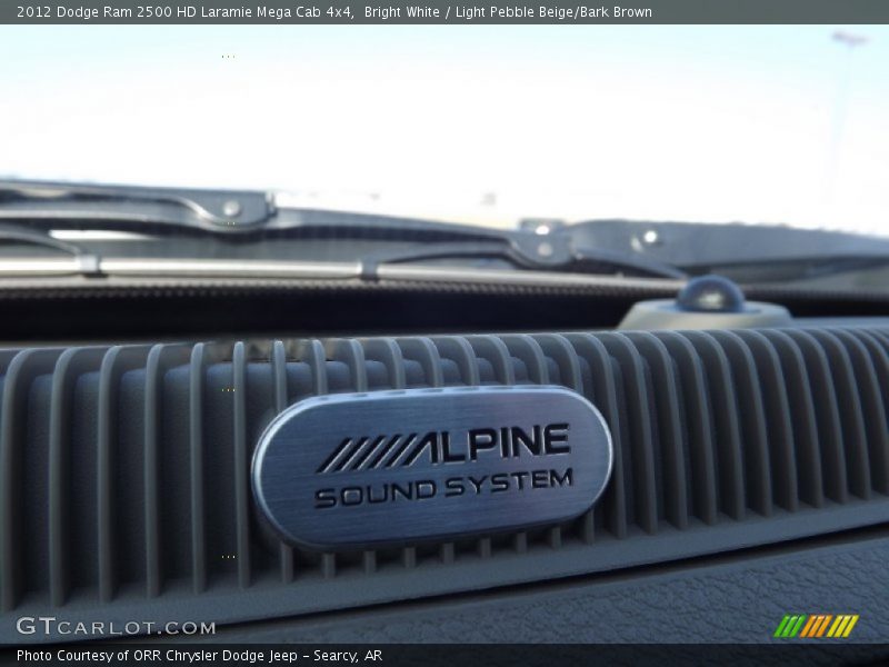 Bright White / Light Pebble Beige/Bark Brown 2012 Dodge Ram 2500 HD Laramie Mega Cab 4x4