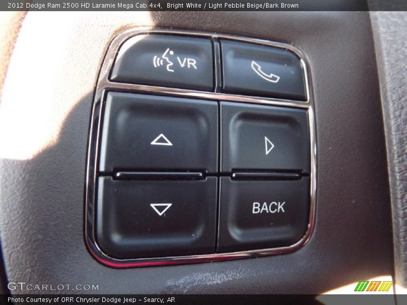 Bright White / Light Pebble Beige/Bark Brown 2012 Dodge Ram 2500 HD Laramie Mega Cab 4x4