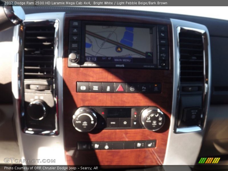Bright White / Light Pebble Beige/Bark Brown 2012 Dodge Ram 2500 HD Laramie Mega Cab 4x4